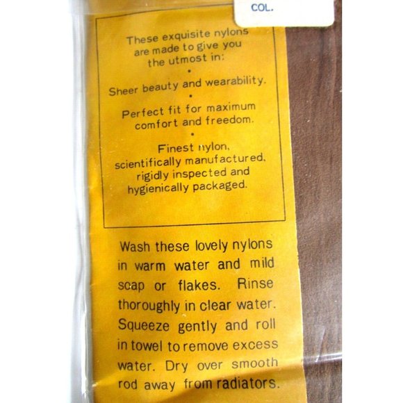 Vintage Panty Hose Wing Cheong Coll. Honey Super Stretch - Made France 66% Nylon - Picture 4 of 6